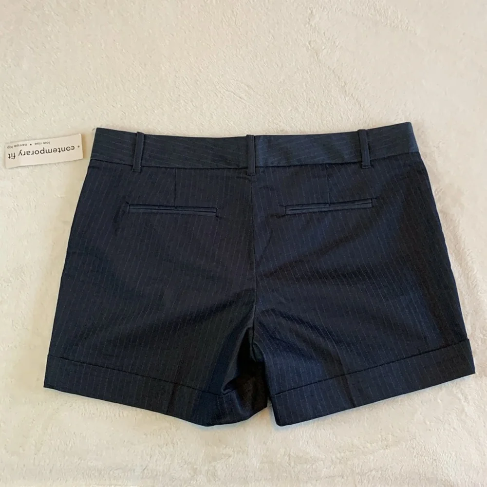 Attention Low Rise Pinstripe Cuffed Shorts